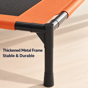 Elevated Faux Leather <strong>Dog</strong> Camp <strong>Bed</strong> with Side Bolster Breathable Waterproof Mesh Pet <strong>Bed</strong> <strong>for</strong> <strong>Large</strong> <strong>Dogs</strong> Indoor Outdoor Use - Product Image 2