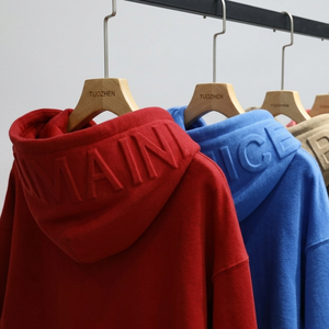 Felpa con Cappuccio in Cotone Pesante con Testa di <span class=keywords><strong>Lupo</strong></span> in Rilievo, Giacca Oversize con Zip per l'Inverno - Product Image 2