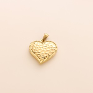 <span class=keywords><strong>Fournisseur</strong></span> de bijoux en gros tendance personnalisée texture en <span class=keywords><strong>acier</strong></span> <span class=keywords><strong>inoxydable</strong></span> plaqué or 18 carats pendentifs breloques en forme de cœur pour accessoires de bijoux - Product Image 5