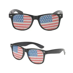 Country Flag Sun Glasses football match sunglasses Cheap Promotion Pinhole Sticker Sunglasses national day sunglasses