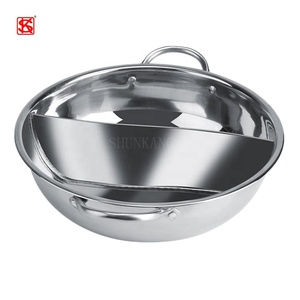 Venta caliente <span class=keywords><strong>de</strong></span> utensilios <span class=keywords><strong>de</strong></span> cocina <span class=keywords><strong>de</strong></span> <span class=keywords><strong>acero</strong></span> <span class=keywords><strong>inoxidable</strong></span> olla caliente con divisor dos sabor olla caliente con 2 Pcs cuchara ranurada y cuchara <span class=keywords><strong>de</strong></span> sopa conjunto - Product Image 2