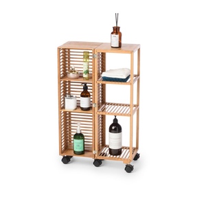 Nuevo Estante de Almacenamiento de Bambú con Ruedas, Estante de Almacenamiento de Bambú Móvil de Alta Calidad - Product Image 6