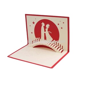 Innovative Chinese Style Cute <strong>Blank</strong> <strong>Invitation</strong> 3d <strong>Wedding</strong> Card - Product Image 3