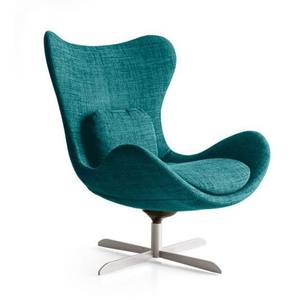 Fauteuil inclinable classique en fibre de verre de qualité supérieure Mobilier de maison Fauteuil Michele Menescardi en velours - Product Image 1