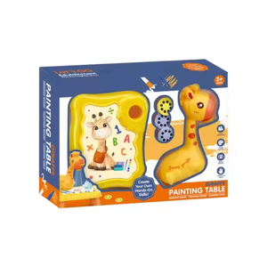 لوح رسم وكتابة تعليمي للأطفال 3 في 1 بتصميم غزال كرتوني مع إسقاط ضوئي - Product Image 2