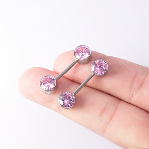 Anillos <span class=keywords><strong>de</strong></span> Pezón <span class=keywords><strong>de</strong></span> Acero Inoxidable Gaby, Impermeables, Geométricos, Modernos, con Rosca Interna, para <span class=keywords><strong>Piercing</strong></span> Corporal en el <span class=keywords><strong>Pecho</strong></span> - Product Image 4