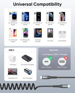 Cable USB Retráctil de Carga Rápida Tipo-C SUNGUY, Ecológico, Longitud Personalizada para Teléfono Móvil, Banco de Energía y Uso en Automóvil - Product Image 5