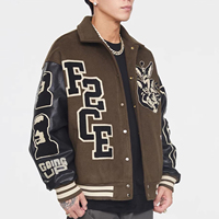 Veste universitaire Lettermen d'hiver personnalisée OEM blousons bombardiers vintage universitaires en chenille avec patchs et broderie de logo pour hommes