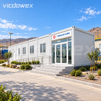 Maison conteneur préfabriquée en kit, design contemporain, garantie 1 an, pour cliniques médicales modulaires et bureaux