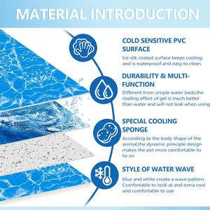 Tapis rafraîchissants d'été en gros pour chiens et chats, tapis de refroidissement pour animaux de compagnie, tapis de refroidissement pour chiens à injection d'eau, tapis de refroidissement durables pour chiens - Product Image 5