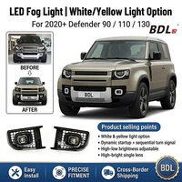 Kit de feux antibrouillard LED pour Land Rover Defender 90/110/130 2020+, DRL avec faisceau de câblage, style ambre ou blanc disponible