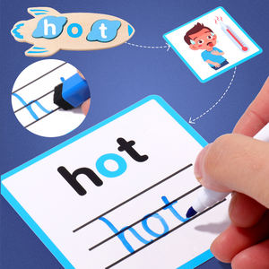 Jouets éducatifs en bois pour l'apprentissage de l'alphabet en gros, jouets préscolaires, blocs en bois, jeux d'orthographe de mots CVC pour enfants - Product Image 5