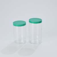 Pot en plastique de qualité alimentaire, pot en plastique transparent pour aliments avec couvercles en plastique, avec couvercles pour aliments, collations, bonbons, biscuits, stockage, emballage