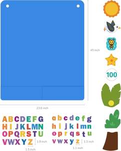 Juguetes para Niños, Letras y Números de Fieltro, Árbol de Coco, Juegos Educativos del Alfabeto para Pared, Enseñanza en Casa y Aula - Product Image 3