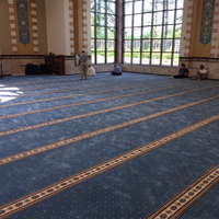Tapis de prière musulman ignifuge en rouleau mural pour mosquée, insonorisé, motif islamique personnalisé, vente en gros