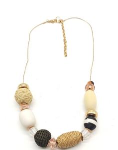 2020, tendencias de joyería, cuentas de madera y resina, cadena Artificial, collar de cuentas, cadena, collar, accesorios de joyería de la India. - Product Image 3