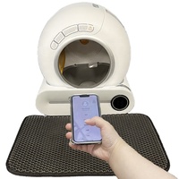 Bac à litière automatique grande capacité pour chat, sphérique et fermé, toilette intelligente autonettoyante avec contrôle des odeurs pour chats d'intérieur