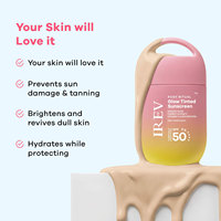 Crème solaire OEM à large spectre UVA/UVB, teintée, SPF 50 PA ++++, avec vitamine C