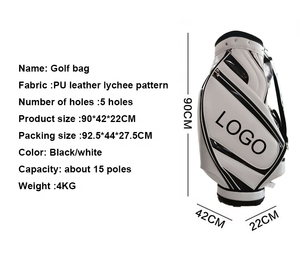 गोल्फ स्टैंड बैग वाटरप्रूफ चमड़े गोल्फ बैग कस्टम - Product Image 2