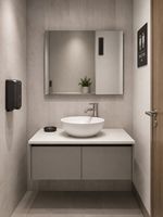 Lavabos monoblocs sur mesure en surface solide sans joint