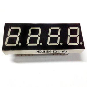 Stark Wettbewerbsfähige Stromsparende 0,5 Zoll 4-stellige 7-Segment-LED-Anzeige Houkem-5041-AB für den Innenbereich in Blau - Product Image 2