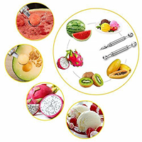 Ensemble de cuillères à fruits à double tranchant en acier inoxydable pour gadgets de cuisine