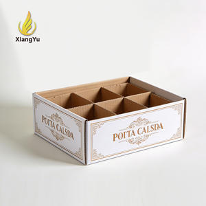 Cajas Corrugadas Personalizadas con División de 8/16/24 Compartimentos para Botellas de Vidrio, Embalaje con Separadores a Prueba de Golpes para Bebidas Embotelladas - Product Image 1
