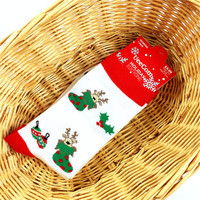 Chaussettes de Noël amusantes à motif de dessin animé pour l'hiver, unisexes, chaudes, décontractées, cadeau original pour la famille, les fêtes ou un anniversaire