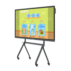 Çocuklar öğretim için Lcd Video duvar kapalı dar çerçeve akıllı dijital interaktif Panel ekran