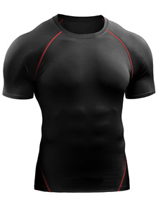 Compressie Shirt Heren Elastische Sneldrogende Basketbal Korte Mouw Heren T-Shirt Sport Fitness Panty - Product Image 2