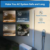 Kit de protection pour tuyauterie de climatiseur mini-split de 3 po x 10 pi |   Kit de couverture pour mini-split en PVC avec conduit flexible pour systèmes de pompes à chaleur et climatisation centralisée