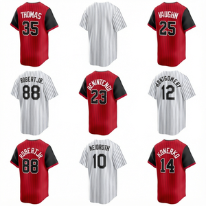 Camiseta de béisbol personalizada con rayas, camiseta de softbol bordada con nombre y número, ropa de equipo unisex - Product Image 1
