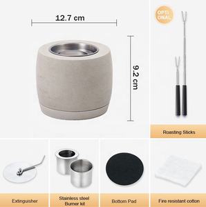 Meilleur prix Foyer extérieur moderne Foyer de table Foyer en béton Grill Mini foyer portable Foyer à l'éthanol - Product Image 3