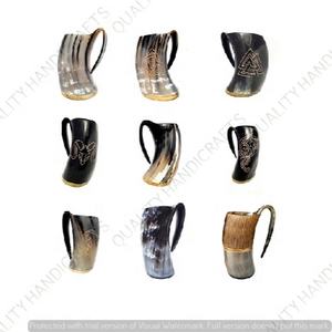 แก้วบัฟฟาโลงานหัตถกรรมที่ได้รับแรงบันดาลใจจากยุคกลาง20ออนซ์อุปกรณ์รับประทานอาหารปลอดภัยสำหรับดื่มเบียร์และทุ่งหญ้า - Product Image 1