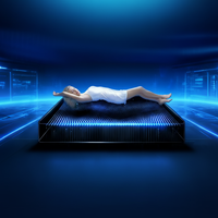 Lit intelligent double King Size avec système de massage à ressorts et airbag, soutien lombaire, levage, application Tuya, matelas à ressorts ensachés premium, mobilier pour hôpital et maison