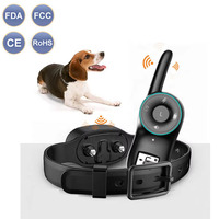 Collier de dressage pour chien avec écran LCD, moulé par injection en TPU, rechargeable, étanche IPX7, portée de 400 m, dispositif de contrôle des aboiements