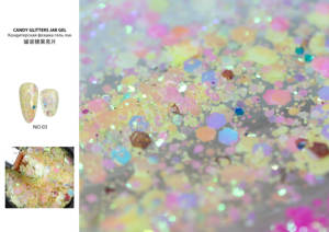 Nouveau Nail Art Beauté UV Gel 15ml Pot Coloré Bonbons Réfléchissant Paillettes Flocons D'été Couleurs Gel Vernis Laque Sequin Gel - Product Image 5