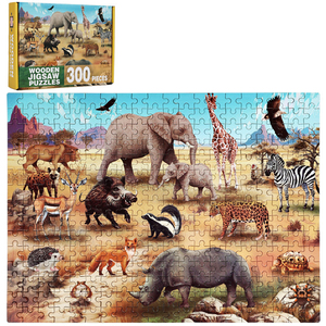 Vente flash - Puzzles en bois de dessins animés - Puzzles de 300 pièces - Interaction parent-enfant pour les enfants - Product Image 4