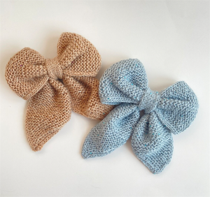 S1271 أزياء الصيف Bowknot متماسكة النساء المراهقين اليد متماسكة الكروشيه القوس اكسسوارات الشعر المصنوعة يدويا لdreadlocks - Product Image 1