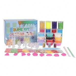 2020 Popularity Kids Educational DIY Toy Foam Glitter Cream Fluffy <b>Slime</b> Crystal Clear Charms <b>Slime</b> Kit - Product Image 6