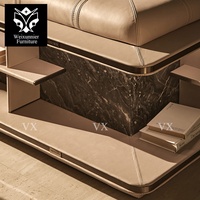 Ensemble de canapés modulaires de luxe en forme de L Nouveau design Meubles rembourrés 8 places pour salon Canapé d'angle Bibliothèque sur mesure pour les villas