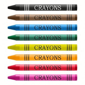 Ensemble de crayons de cire portables avec logo personnalisé, 8 couleurs assorties, boîte en papier kraft, fournitures de coloriage pour les activités artistiques des enfants - Product Image 3