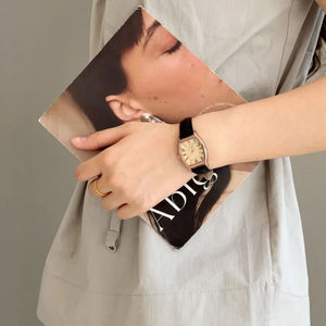 Relojes con correa de cuero Retro para mujer, relojes de pulsera de aleación para mujer, marca de moda, estilo Simple marrón a la moda - Product Image 6