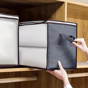 Sac de rangement en tissu non tissé à fermeture éclair de taille personnalisée pour vêtements Organisateur pliable en coton et lin Boîtes de rangement <span class=keywords><strong>sous</strong></span> le lit respirantes - Product Image 6