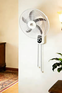 Ventilateur solaire mural blanc de 18 pouces pour la maison, avec contrôle de la vitesse du vent, chargeur de panneau solaire, interrupteur rotatif - Product Image 2
