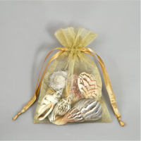 MOQ 100 pièces Sacs cadeaux gris en organza et satin 7x9cm Sachets de lavande à cordon pour mariages, fêtes, Noël