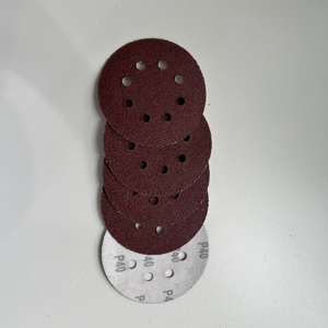 Vendite calde 125mm 8 fori ossido di alluminio gancio e <span class=keywords><strong>Loop</strong></span> rotondi disco di carta vetrata disco per legno - Product Image 6