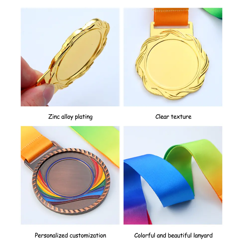 Yüzme için metal zanaat altın madalya özelleştirmek altın, gümüş, bronz madalya çinko alaşımlı madalya üreticisi