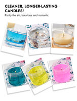 Großhandel Hochtransparente Öko-Freundliche Jelly-Wachs Handgemachte Blumen-Einbettungs-Duftkerze Auslaufsicher