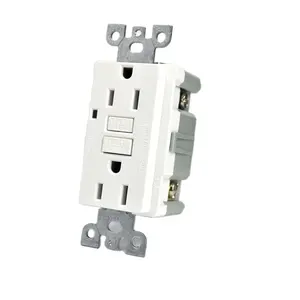 3Grace American Self-Test 15amp GFCI Duplex Decorative Receptacle Outlet GFCI Sockets 1 LED with plate